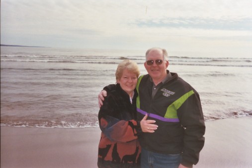 mom and dad by Lake Superior