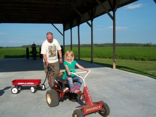 Olivia driving electric cart