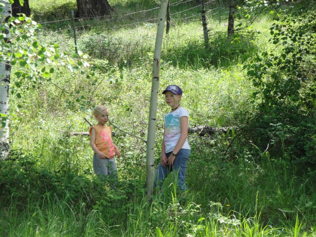 Olivia hiking with Arlan