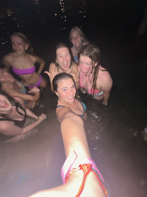 Sofia swimming withfriends in Hawaii